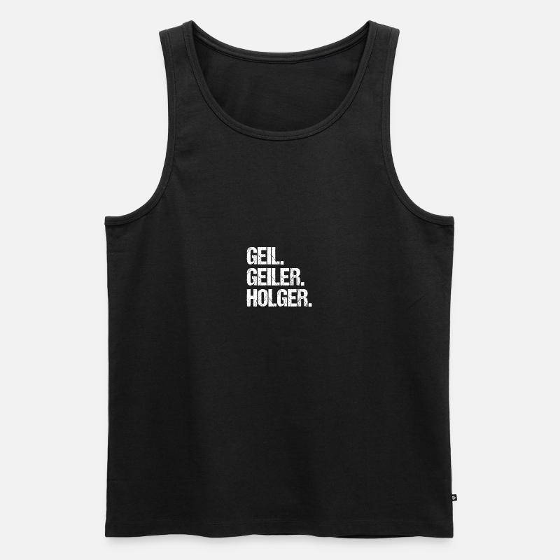 Holger - Männer Premium Bio Tank Top - Schwarz