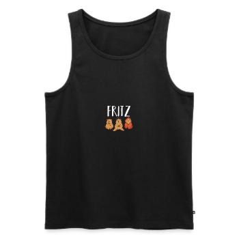 Gamer Zocker Zocken Gaming Fritz - Débardeur bio Premium Homme - noir - Devant - Michal (187cm)