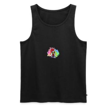 Chicken Rooster - Men's Premium Organic Tank Top - black - Front - AI Model Male 178 light (178cm)