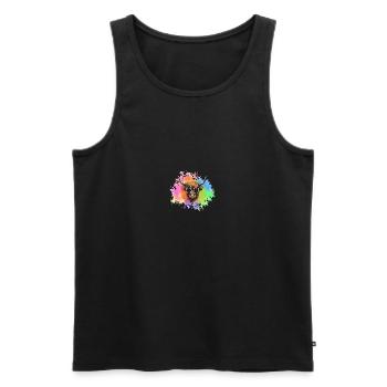Cow Cattle Highland Cattle - Men's Premium Organic Tank Top - black - Front - AI Model Male 178 light (178cm)