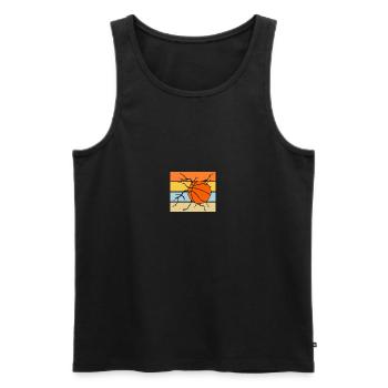 Basketballspieler Basketball - Männer Premium Bio Tank Top - Schwarz - Vorne - Michal (187cm)