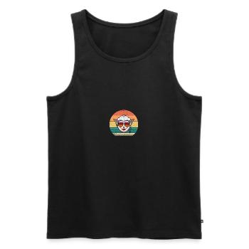 Schäfer Schaf - Männer Premium Bio Tank Top - Schwarz - Vorne - Michal (187cm)