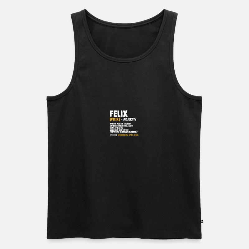Felix - Männer Premium Bio Tank Top - Schwarz