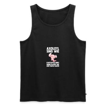 Axolotl - Débardeur bio Premium Homme - noir - Devant - Michal (187cm)