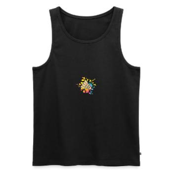 Federball Badminton - Men's Premium Organic Tank Top - black - Front - Michal (187cm)