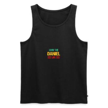Daniel - Männer Premium Bio Tank Top - Schwarz - Vorne - AI Model Male 178 light (178cm)
