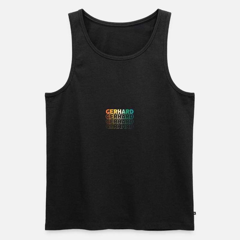 Gerhard - Männer Premium Bio Tank Top - Schwarz