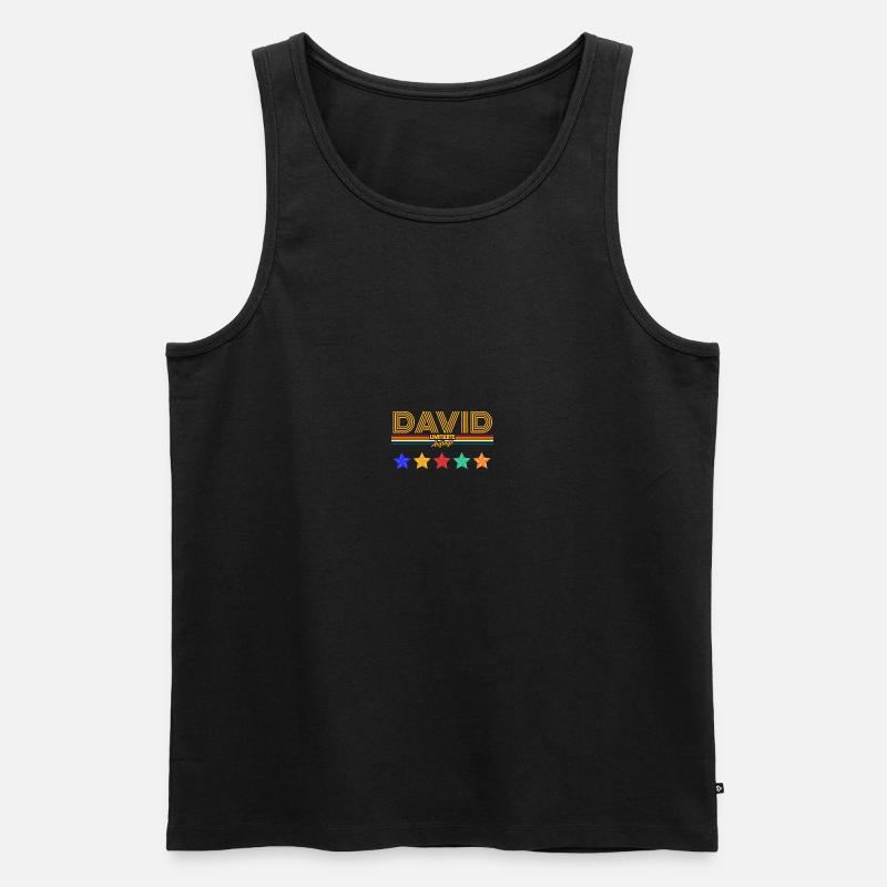 David - Männer Premium Bio Tank Top - Schwarz