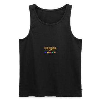 Frank - Männer Premium Bio Tank Top - Schwarz - Vorne - AI Model Male 178 light (178cm)