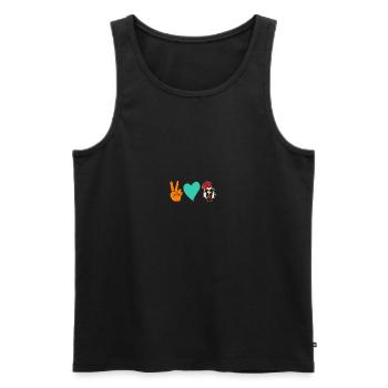 Chicken Rooster - Men's Premium Organic Tank Top - black - Front - AI Model Male 178 light (178cm)