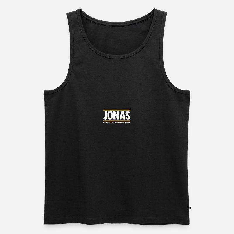 Jonas - Männer Premium Bio Tank Top - Schwarz