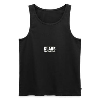 Klaus - Männer Premium Bio Tank Top - Schwarz - Vorne - Michal (187cm)