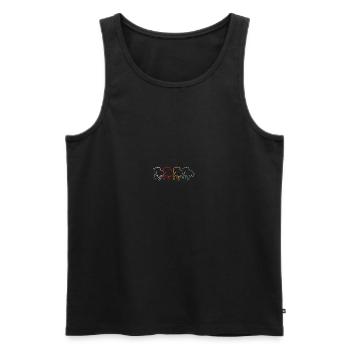 Monter à cheval - Débardeur bio Premium Homme - noir - Devant - Michal (187cm)