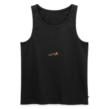 Fencing Heartbeat Fencing - Men's Premium Organic Tank Top - black - Front - Michal (187cm)