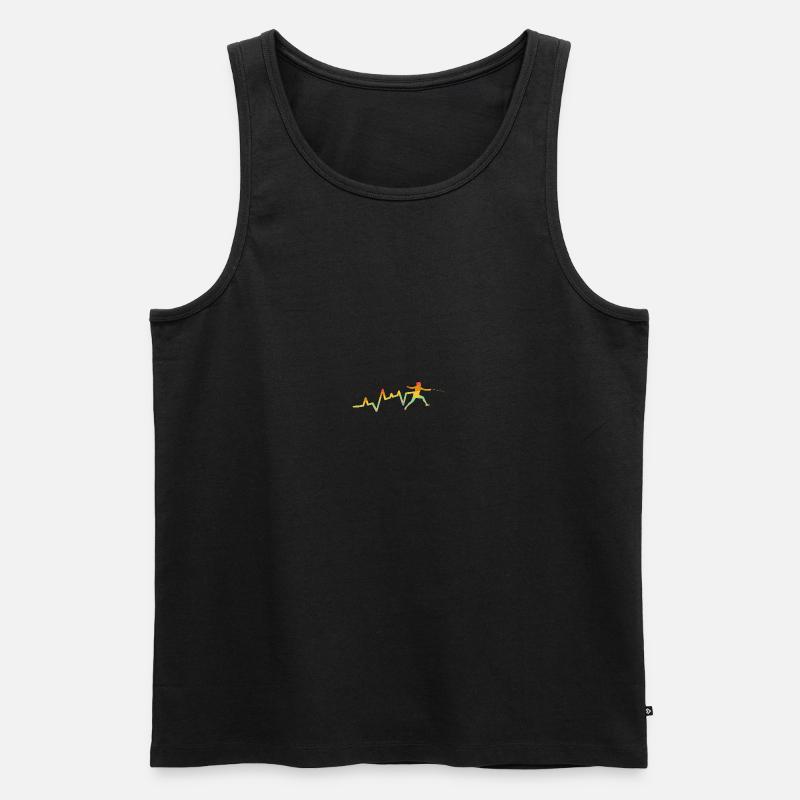 Fechter Herzschlag Fechten - Männer Premium Bio Tank Top - Schwarz