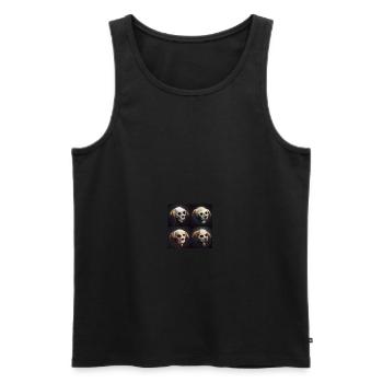 Dog Skull Skull Skull - Men's Premium Organic Tank Top - black - Front - AI Model Male 178 light (178cm)