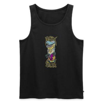 Dunkles Segel II - Männer Premium Bio Tank Top - Schwarz - Vorne - AI Model Male 178 light (178cm)