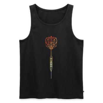 Oldschool Dartpfeil Skizze - Männer Premium Bio Tank Top - Schwarz - Vorne - AI Model Male 178 light (178cm)