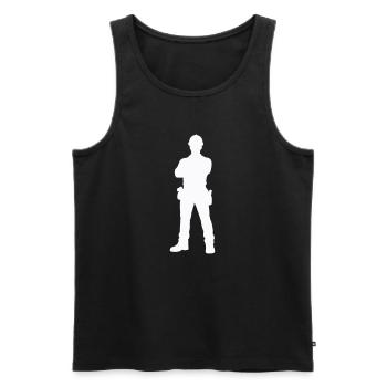 Construction Worker Construction Silhouette - Men's Premium Organic Tank Top - black - Front - AI Model Male 178 light (178cm)