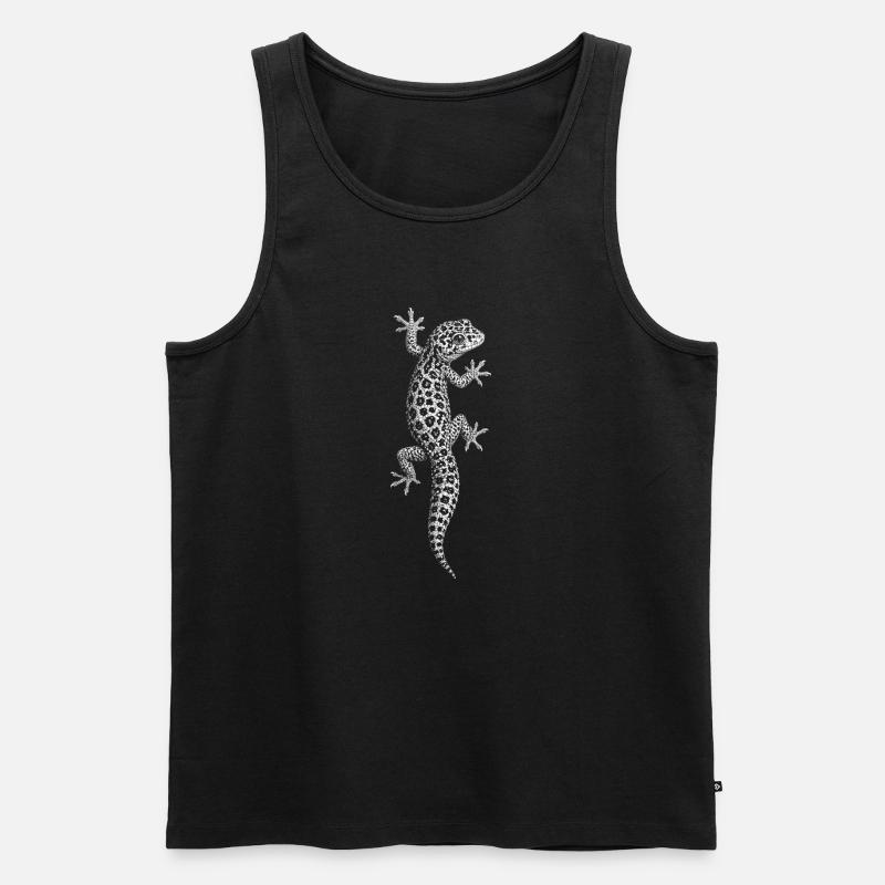 Leopardgecko - Männer Premium Bio Tank Top - Schwarz