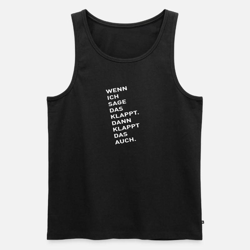 Das klappt - Männer Premium Bio Tank Top - Schwarz