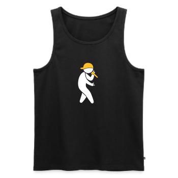 Hiphop Rapper - Men's Premium Organic Tank Top - black - Front - AI Model Male 178 light (178cm)