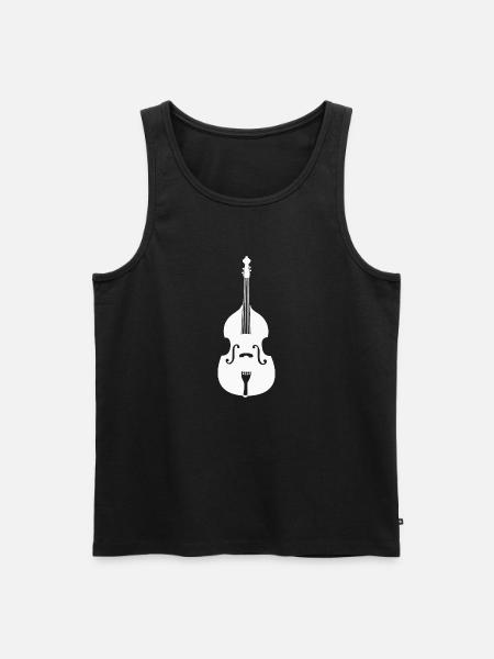 Kontrabass - Männer Premium Bio Tank Top - Schwarz