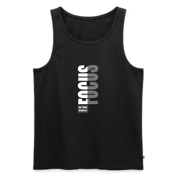 Konzentriere dich auf deine Ziele - Männer Premium Bio Tank Top - Schwarz - Vorne - Michal (187cm)