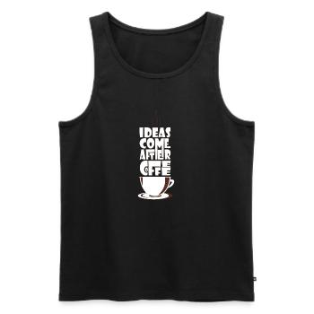 Kaffee Kaffee Kaffee - Männer Premium Bio Tank Top - Schwarz - Vorne - Michal (187cm)