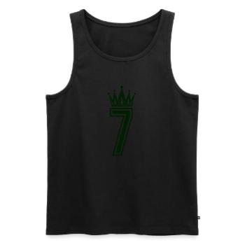 7 Couronne - Débardeur bio Premium Homme - noir - Devant - Michal (187cm)