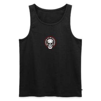 Skull Crest Born to Strength - Men's Premium Organic Tank Top - black - Front - Michal (187cm)