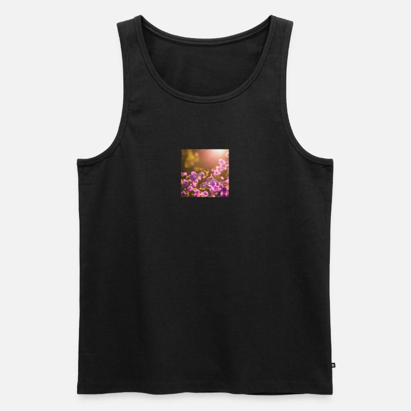 Blumen im Frühling - Männer Premium Bio Tank Top - Schwarz