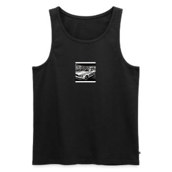 Auto Car USA Paint - Men's Premium Organic Tank Top - black - Front - AI Model Male 178 light (178cm)