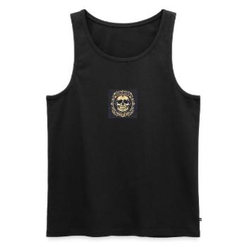 Skull Design - Männer Premium Bio Tank Top - Schwarz - Vorne - AI Model Male 178 light (178cm)
