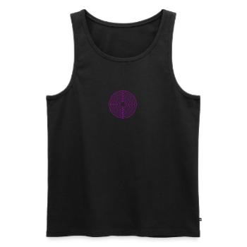 Labyrinth von Chartres purple - Männer Premium Bio Tank Top - Schwarz - Vorne - AI Model Male 178 light (178cm)