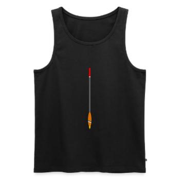 Waggler Pose - Männer Premium Bio Tank Top - Schwarz - Vorne - AI Model Male 178 light (178cm)