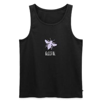 Purple Pastel Bee Gleeful Bee Be Gleeful - Men's Premium Organic Tank Top - black - Front - AI Model Male 178 light (178cm)