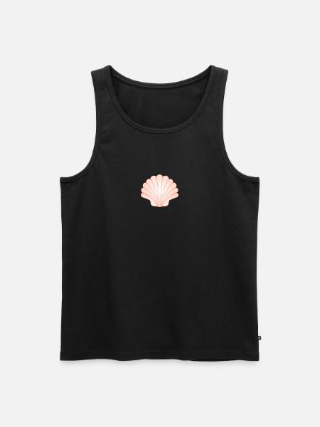 Seashell shell shell oyster scallop - Men's Premium Organic Tank Top - black