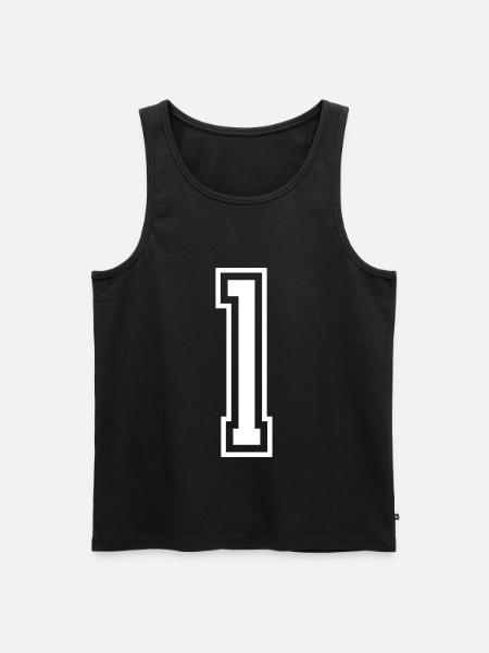 1 Numéro de numéro - Débardeur bio Premium Homme - noir