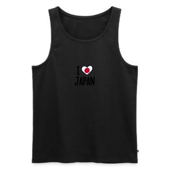 i love japan - Männer Premium Bio Tank Top - Schwarz - Vorne - AI Model Male 178 light (178cm)