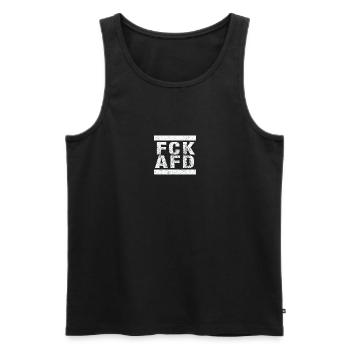 FCK AFD - Montrer l’exemple contre la droite, contre les nazis - Débardeur bio Premium Homme - noir - Devant - AI Model Male 178 light (178cm)