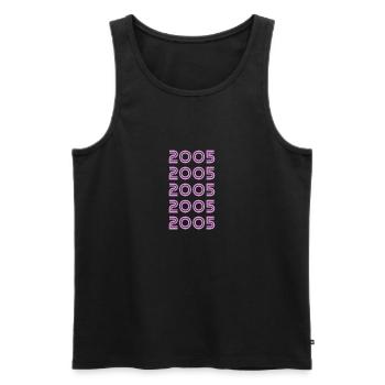 Year: 2005 - Men's Premium Organic Tank Top - black - Front - Michal (187cm)