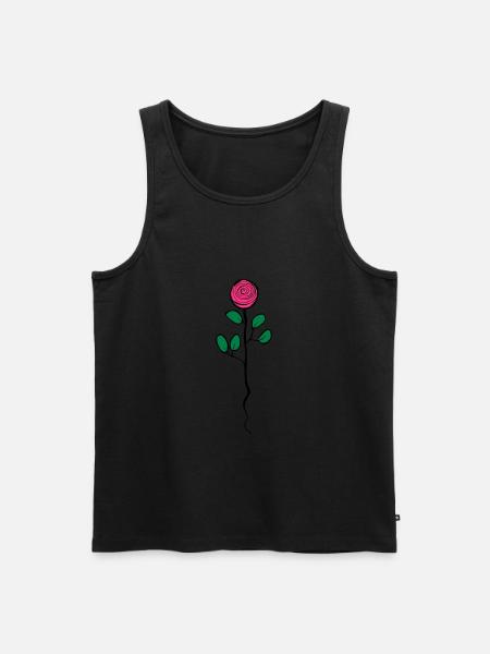 rose - Men's Premium Organic Tank Top - black