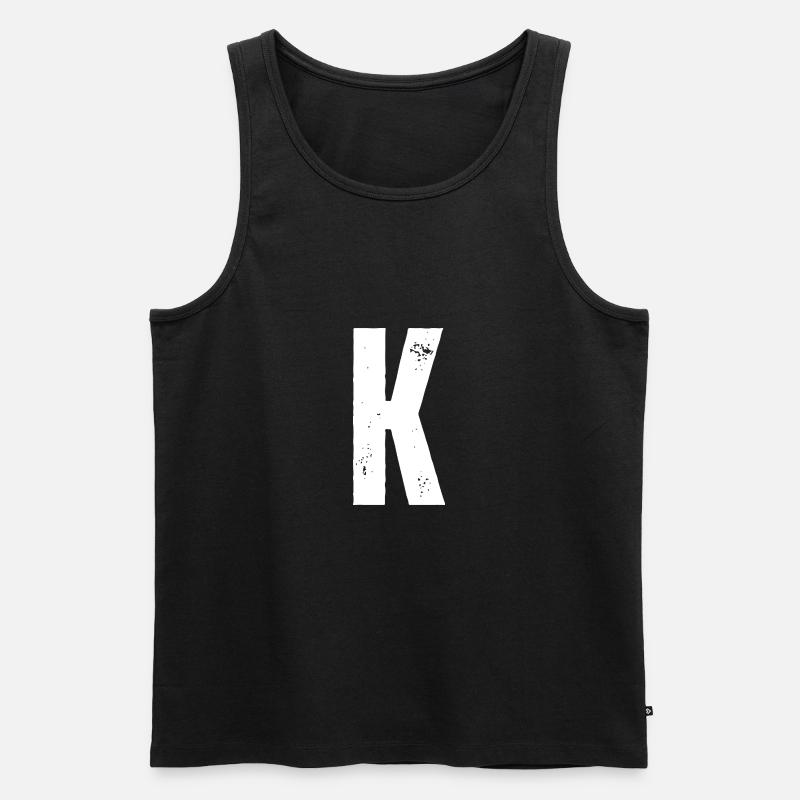 K - Männer Premium Bio Tank Top - Schwarz