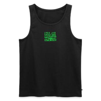 FunDamental Rights green - Männer Premium Bio Tank Top - Schwarz - Vorne - Michal (187cm)