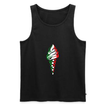 italienisches Eis - Männer Premium Bio Tank Top - Schwarz - Vorne - AI Model Male 178 light (178cm)