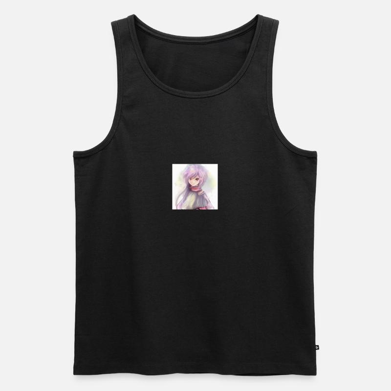 Anime - Männer Premium Bio Tank Top - Schwarz