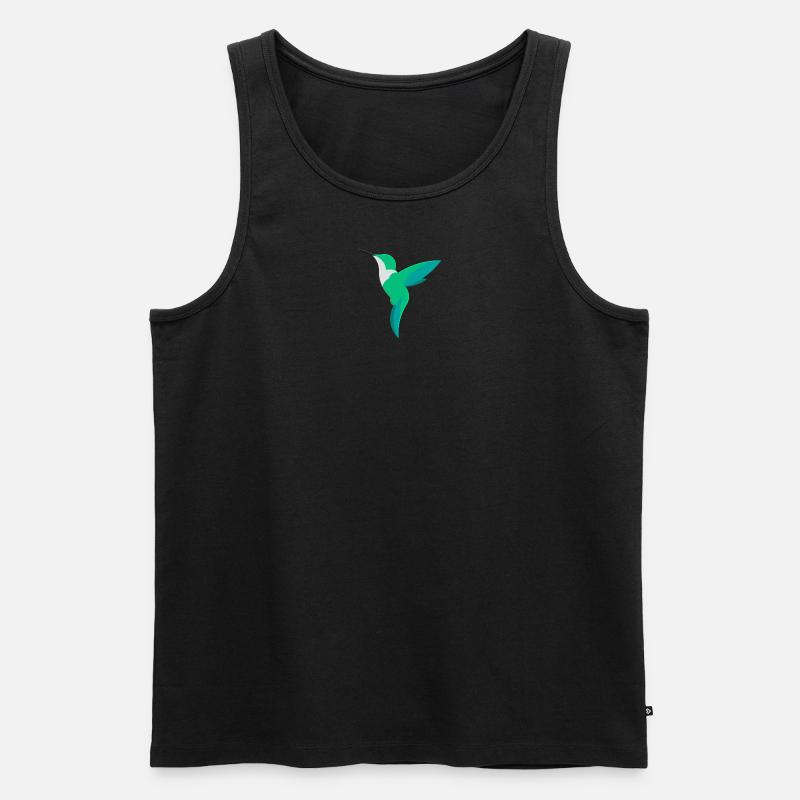 Kolibri - Männer Premium Bio Tank Top - Schwarz