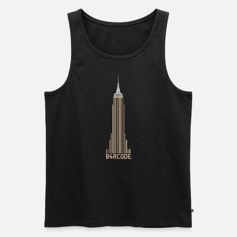 B4RCODE. New York - Männer Premium Bio Tank Top - Schwarz