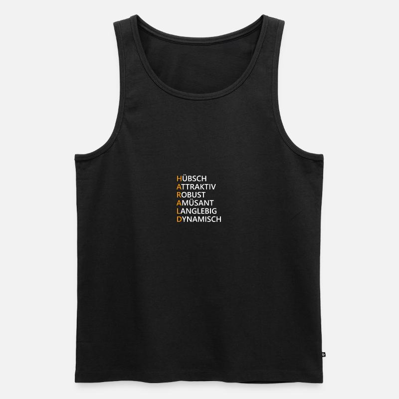 Harald Name Geschenk - Männer Premium Bio Tank Top - Schwarz